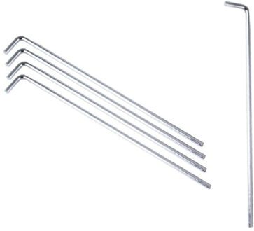 Camp Active Grondpennen - 18x stuks - metaal - 23 cm - tentharingen