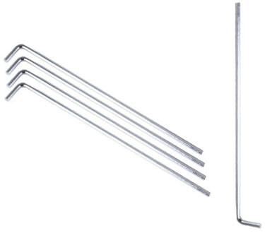 Camp Active Grondpennen - 24x stuks - metaal - 23 cm - tentharingen