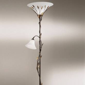 CAMPANA rustieke uplighter roestbruin, goud gepatineerd, wit