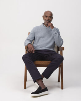 Campbell Casey trui ronde hals - maat XXL Blauw