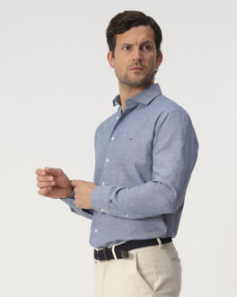 Campbell Casual overhemd donker Blauw - XXL