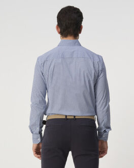 Campbell Casual overhemd donker - maat XXXL Blauw