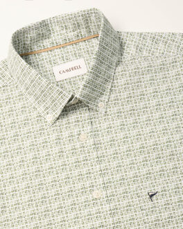 Campbell Casual overhemd Groen - L