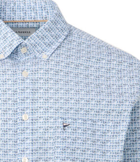 Campbell Casual overhemd - maat L Blauw