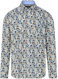 Campbell Casual overhemd met lange mouwen Blauw