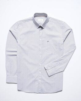 Campbell casual overhemd met lange mouwen Bruin - XL