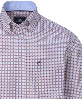 Campbell Casual overhemd met lange mouwen - maat L Rood