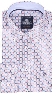 Campbell Casual overhemd met lange mouwen - maat L Rood