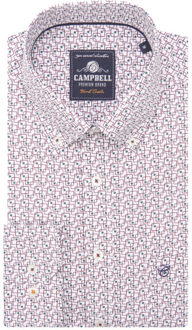 Campbell Casual overhemd met lange mouwen Rood
