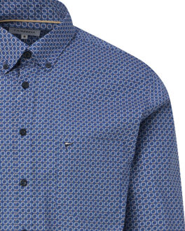 Campbell Casual shirt long sleeve Blauw - XL