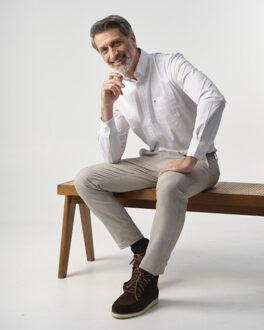 Campbell chino heddle flanel Beige - 36