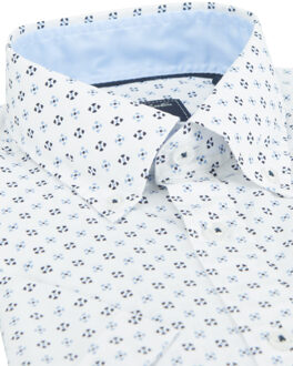 Campbell Classic casual overhemd met korte mouwen Blauw