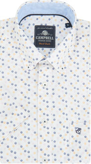 Campbell Classic casual overhemd met korte mouwen Bruin - XXL