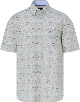 Campbell Classic casual overhemd met korte mouwen Groen - XL