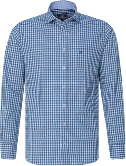 Campbell Classic casual overhemd met lange mouwen Aqua blauw - XL