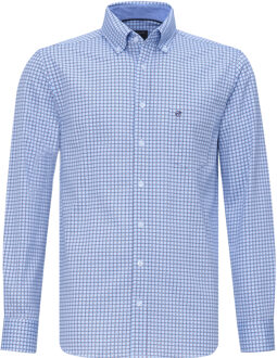 Campbell Classic casual overhemd met lange mouwen Licht blauw - XXL