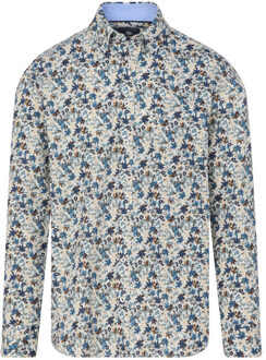 Campbell Classic casual overhemd met lange mouwen - maat XXL Blauw