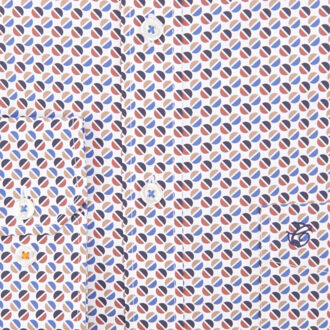 Campbell Classic casual overhemd met lange mouwen Oranje - XXXL