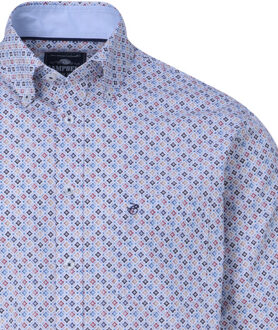 Campbell Classic casual overhemd met lange mouwen Rood - XL