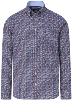 Campbell Classic casual overhemd met lange mouwen Rood - XXL