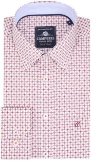 Campbell Classic -casual overhemd met lange mouwen Rood