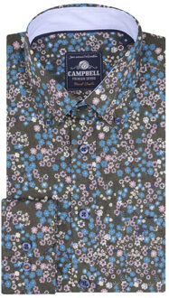 Campbell Classic casual overhemd met lange mouwen Zwart