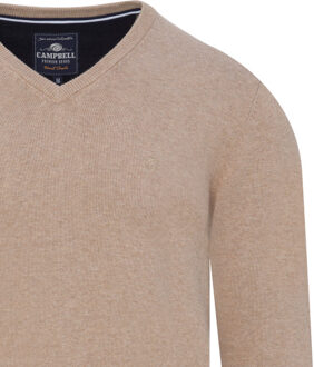Campbell Classic london trui v-hals Beige - XXL