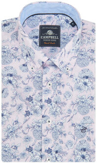 Campbell Classic ranger casual overhemd met korte mouwen Paars