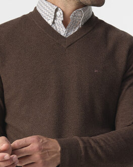 Campbell Harvey v-neck sweater Bruin - XL