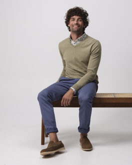 Campbell London trui v-hals - maat XXXL Groen