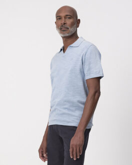 Campbell Nelson polo met korte mouwen Blauw - XXL