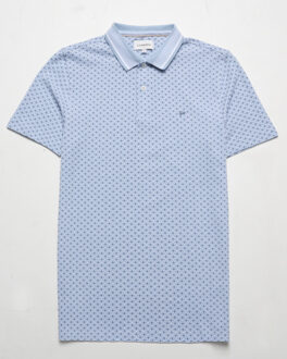 Campbell Stanson aop polo met korte mouwen Blauw - XXXL