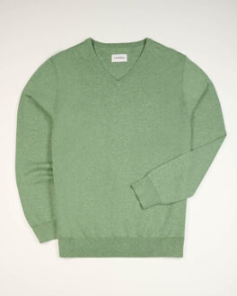 Campbell Trui v-hals Groen - XXL