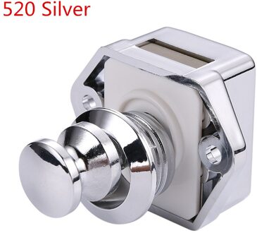 Camper Auto Push Lock Rv Caravan Boot Motor Thuis Kabinet Lade Klink Knop Sloten Voor Meubels Hardware 520zilver