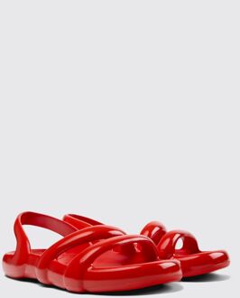 Camper Barah Platte Sandalen Casual Rubber Rood