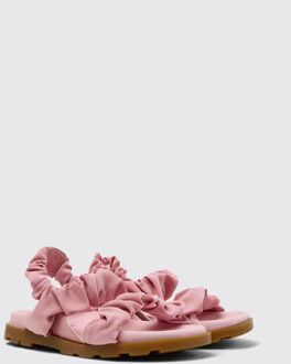 Camper Brutus Sandalen Rimpelstof Roze