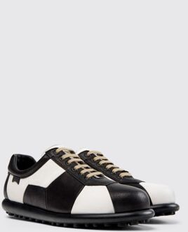 Camper Twin Zwartwitte Leren Sneakers
