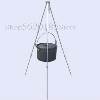 Camping Draagbare Picknick Camping Pot Beugel Outdoor 5-7 Mensen Picknick Kamp Bonfire Pot Rack Kokend Water Pot Statief VIP 3
