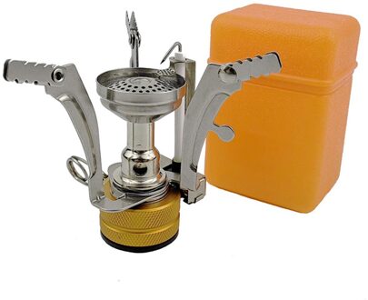 Camping Gasfornuis Draagbare Lichtgewicht Gasfornuis Voor Outdoor Cooking Wandelen Vissen Backpacken Outdoor Camping Kookgerei oranje