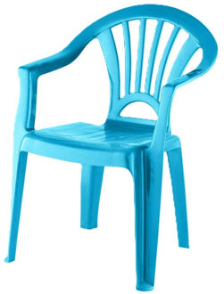 Camping Kinderstoel van kunststof - blauw - 37 x 31 x 51 cm