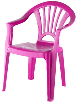 Camping Kinderstoel van kunststof - fuchsia roze - 37 x 31 x 51 cm