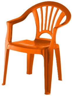 Camping Kinderstoel van kunststof - oranje - 37 x 31 x 51 cm