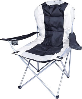 camping klapstoel Madrid - Zwart/Wit - L90 x B56 x H105 cm?