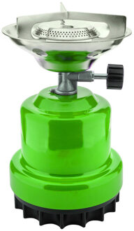 Camping kookstel - groen - 18 x 12 x 12 cm - kunststof - kampeer - kookplaat