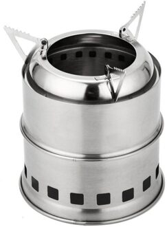 Camping Lichtgewicht Kachel Opvouwbare Winddicht Houtkachel Voor Picknick Outdoor Draagbare Bbq Rvs Camping Kachel