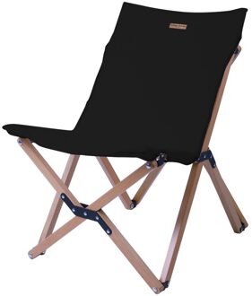 Camping Opvouwbare Houten Stoel Canvas Opvouwbare Draagbare Stoel Schetsen Leisure Retro Licht Kruk zwart