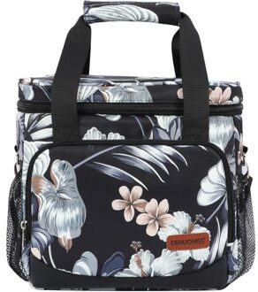 Camping Rugzak Koelbox Thermische Voor Bier Picknick Draagbare Voedsel Deur Koelkast Toerisme En Recreationout Lunch Zakken Vrouwen zwart