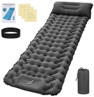Camping Sleeping Pad with Pillow Built-in Pump Ultralight Inflatable Sleeping Mat Waterproof Camping Air Mattress for Backpacking Hiking Tent Traveling