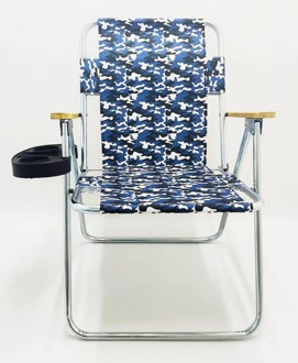 Camping Stoel Met Bekerhouder-Camping Stoel Ultralight Draagbare Opvouwbare Outdoor Vissen Stoel Wandelen Strand Picknick Leisure Equip Blauw