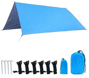 Camping Strand Zonnebrandcrème Vierkante Tent Outdoor Lichtgewicht Slapen Tent Opvouwbare H3CC blauw